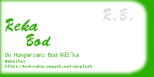 reka bod business card